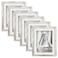 TOFOREVO 8x10 Picture Frames Set of 6 Distressed White Wood Grain Photo Frame for Gallery Wall Mounting or Tabletop Display