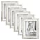 TOFOREVO 8x10 Picture Frames Set of 6 Distressed White Wood Grain Photo Frame for Gallery Wall Mounting or Tabletop Display