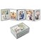 Biggun 5x7in 5 Folding Accordion Picture Frame Foldable Hinged Collage Photo Frames for Tabletop Display Multiple Family Pictures Birthday Fathers Day Gifts Gray Blue