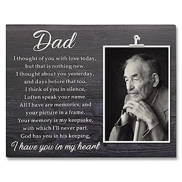 ZENNLAB Memorial Picture Frame 787x98 inches Black for Dad Love Theme Unisex Adult