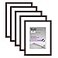 Americanflat 9x12 Picture Frame with Polished Plexiglass Set of 5 Use as 6x8 Frame with Mat or Display 9x12 Photo Without Mat Galleria Collection Picture Frames for Wall Display Mahogany