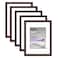 Americanflat 9x12 Picture Frame with Polished Plexiglass Set of 5 Use as 6x8 Frame with Mat or Display 9x12 Photo Without Mat Galleria Collection Picture Frames for Wall Display Mahogany