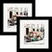 WUTL Picture Frames 6x6 Black Nature Solid Wood 2 Pack for Wall Mount and Tabletop Display