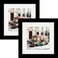 WUTL Picture Frames 6x6 Black Nature Solid Wood 2 Pack for Wall Mount and Tabletop Display