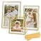 Jajamy Set of 3 Glass Pressed Flowers Frame Collection 4x4 4x6 5x7 Gold Metal Floating Standing Glass Picture Frames Tabletop Pressed Glass Artwork Frame Home Decor Photo Display