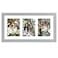 Golden State Art 9x18 Grey Wood Frame White Mat for Three 5x7 Pictures Sawtooth Hangers Swivel Tabs Wall Mounting LandscapePortrait Real Glass Collage Frame