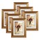 MEBRUDY 4x6 Picture Frames Gold 6 Pack Display Pictures 4x6 with Mat or 5x7 Without Mat Photo Frames for Wall Mount or Table Top