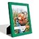 Renditions Gallery 5x7 inch Picture Frame Modern Style Wood Pattern and High Definition Glass Ready for Wall and Tabletop Photo Display Green Frame