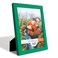 Renditions Gallery 5x7 inch Picture Frame Modern Style Wood Pattern and High Definition Glass Ready for Wall and Tabletop Photo Display Green Frame
