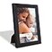 Renditions Gallery 6x8 inch Picture Frame Modern Style Wood Pattern and High Definition Glass Ready for Wall and Tabletop Photo Display Black Frame