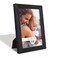 Renditions Gallery 6x8 inch Picture Frame Modern Style Wood Pattern and High Definition Glass Ready for Wall and Tabletop Photo Display Black Frame