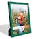 Renditions Gallery 11x14 inch Picture Frame Modern Style Wood Pattern and High Definition Glass Ready for Wall and Tabletop Photo Display Green Frame