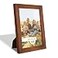 Renditions Gallery 6x8 inch Picture Frame Modern Style Wood Pattern and High Definition Glass Ready for Wall and Tabletop Photo Display Walnut Frame