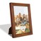 Renditions Gallery 6x8 inch Picture Frame Modern Style Wood Pattern and High Definition Glass Ready for Wall and Tabletop Photo Display Walnut Frame