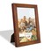 Renditions Gallery 6x8 inch Picture Frame Modern Style Wood Pattern and High Definition Glass Ready for Wall and Tabletop Photo Display Walnut Frame