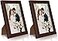 PECULA 2 Pack 4x6 Brown Picture Frame for Wall and Tabletop Display Photo Picture Frame with Clear Display