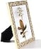 Kersiki Picture Photo Frames Gold Frame Fits 5 by 7 Inch PictureMetal Picture Frames Glitter Photo Display for Desk or WallTabletop Counterspace Shelf 5 x 7 inch Gold