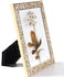 Kersiki Picture Photo Frames Gold Frame Fits 5 by 7 Inch PictureMetal Picture Frames Glitter Photo Display for Desk or WallTabletop Counterspace Shelf 5 x 7 inch Gold