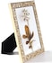Kersiki Picture Photo Frames Gold Frame Fits 5 by 7 Inch PictureMetal Picture Frames Glitter Photo Display for Desk or WallTabletop Counterspace Shelf 5 x 7 inch Gold