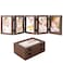 Biggun 5x7in 5 Folding Accordion Picture Frame Foldable Hinged Collage Photo Frames for Tabletop Display Multiple Family Pictures Mothers Day Birthday Gifts Brown