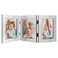 Frametory 4x6 Triple Picture Frames 3 Photo Frames Collage Real Glass Engineered Wood Triple Folding Frame Tabletop Vertical Display Silver 1 Pack