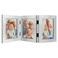 Frametory 4x6 Triple Picture Frames 3 Photo Frames Collage Real Glass Engineered Wood Triple Folding Frame Tabletop Vertical Display Silver 1 Pack