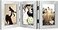 Golden State Art 4x6 Three Picture Frame Trifold Hinged Photo Frame with 3 Openings Desk Top Family Picture Collage with Real Glass 4x6 Triple Silver 1Pack