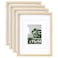 Egofine 11x14 Picture Frames Set of 4 Made of Solid Wood Covered by Plexiglass 5x7 and 8x10 with Mat or 11x14 without Mat for Table Top Display and Wall Mounting Photo Frame Oak Wood