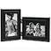 WISADD Vertical Horizontal 4X6 Picture Frames Double Hinged Wood Folding Photo Frames with Real Glass Front Fit for Desktop or Tabletop Black XHEIV46H64