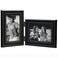 WISADD Vertical Horizontal 4X6 Picture Frames Double Hinged Wood Folding Photo Frames with Real Glass Front Fit for Desktop or Tabletop Black XHEIV46H64