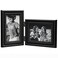 WISADD Vertical Horizontal 4X6 Picture Frames Double Hinged Wood Folding Photo Frames with Real Glass Front Fit for Desktop or Tabletop Black XHEIV46H64
