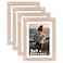KINLINK 5x7 Picture Frame Rose Gold Set of 4 Wooden Photo Frames Matted 4x6 with Plexiglass for 4x6 with Mat or 5x7 without Mat for Table and Wall Display