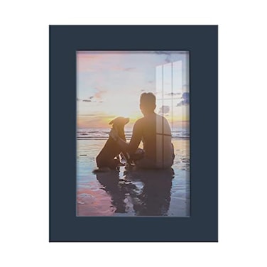 Renditions Gallery 35x5 inch Picture Frame Highend Modern Style Made of Solid Wood and High Definition Glass Ready for Wall and Tabletop Photo Display Navy Frame