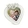 Isaac Jacobs 4x4 HeartShaped Resin Picture Frame with Rose Design Decorative Photo Frame Tabletop Wall Display Hanging Display Home Dcor White With Gold