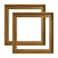 FOLKOR 12x12 Frame for Canvas Painting 0608 Deep 2 Pack Square Floater Frame for Canvas Prints Floating frame for Wall Art Oil Painting Paint by Numbers Living Room Decor Dark Brown