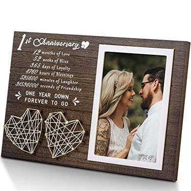 Yakucho Wedding Frame for Couples Picture Frame Marriage Picture Clip Frame Gifts for Couple Anniversary