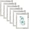 SESEAT 8x10 Picture Frame Distressed White Set of 6 Display Pictures 5x7 With mat or 8x10 Without Mat