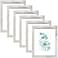 SESEAT 8x10 Picture Frame Distressed White Set of 6 Display Pictures 5x7 With mat or 8x10 Without Mat
