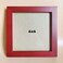 KELE MODEL 6x6 Picture Frames RED Solid Wood Frame Plastic Panel Film Needs to be Removed Table or WallFront Window Opening 55x55 inch