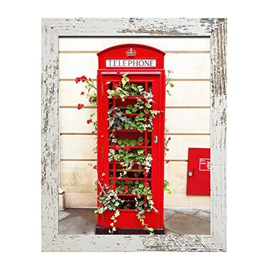 SESEAT 8x10 Picture Frame Rustic Distressed White Display Pictures for Wall and Tabletop 1 Pack