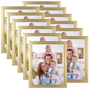 Giftgarden 8x10 Picture Frame Gold Set of 12 Multi Modern 8 x 10 Frames Bulk for Wall or Tabletop Display