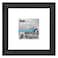 Americanflat 8x8 Poster Frame Black Engineered Wood with ShatterResistant Glass Matted to 4x4 Photo Size Hudson Collection Wide Picture Frame for Wall Display Black