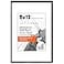 Americanflat 8x12 Metal Picture Frame with Tempered Glass Use as 6x8 Frame with Mat or Display 8x12 Photo Without Mat Brooklyn Collection Picture Frames for Tabletop or Wall Black