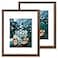 Hongkee 16x20 Frames Set of 2 Rustic Brown Wood Style Display 16 x 20 Picture without Mat or 11x14 Picture with Mat Wall Mounting Horizontal and Vertical