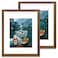 Hongkee 16x20 Frames Set of 2 Rustic Brown Wood Style Display 16 x 20 Picture without Mat or 11x14 Picture with Mat Wall Mounting Horizontal and Vertical