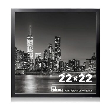 Annecy 22x22 Picture Frame Black1 Pack 22 x 22 Picture Frame for Wall Decoration Classic Black Minimalist Style Suitable for Decorating Houses Offices Hotels