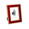 Isaac Jacobs Velvet Picture Frame with Metallic Gold Double Border Photo Frame Horizontal Vertical Made for Tabletop Wall Display for Home and Office 5x7 Red