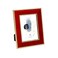 Isaac Jacobs Velvet Picture Frame with Metallic Gold Double Border Photo Frame Horizontal Vertical Made for Tabletop Wall Display for Home and Office 5x7 Red