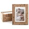TWING 4x6 Picture Frames Set of 6 Rustic Farmhouse Picture Frame 3x5 with Mat or 4x6 Without Mat Tabletop Display and Wall Mounting Home Decorative collage picture Photo Frames Wood BrownWalnut