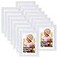 Lyeasw White 5x7 Picture Frame Set of 15 Display Pictures 4x6 with Mat or 5x7 without Mat Multi Photo Frames for Wall Mounting or Tabletop Display